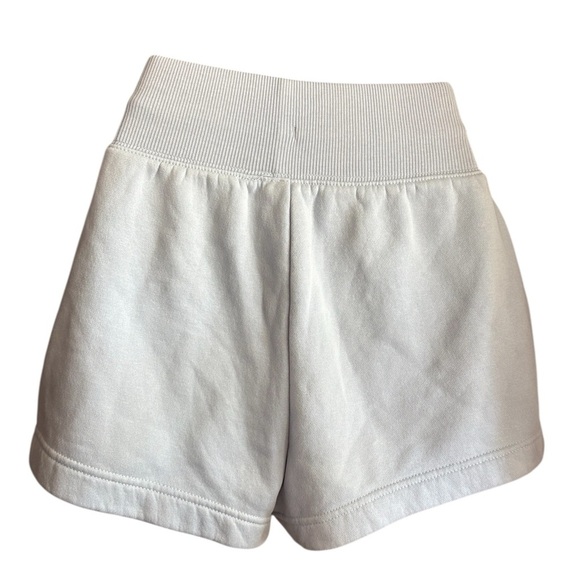 NIKE women’s PHOENIX FLEECE HIGH-WAISTED SHORTS light blue  sz  XS preloved - Picture 6 of 7